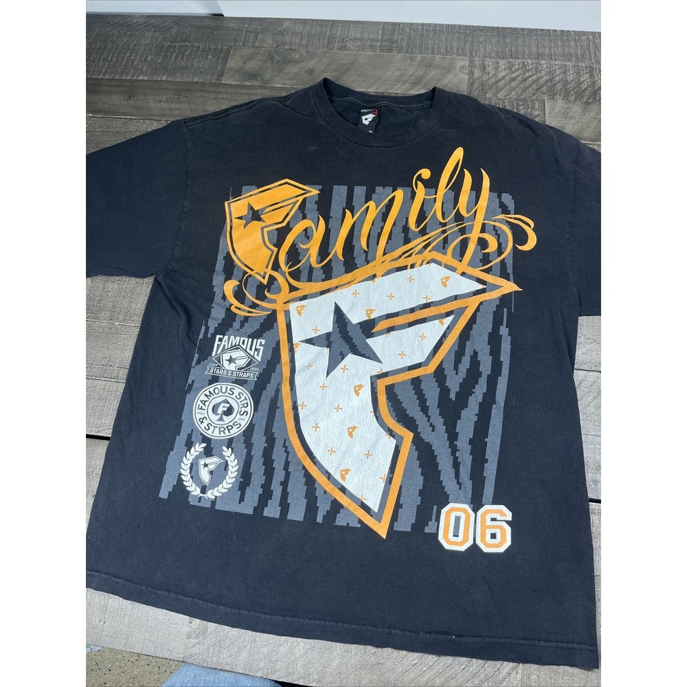 RARE Famous Stars And Straps‎ Family Shirt XL Travis Barker Blink 182 Y2K